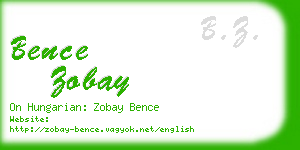 bence zobay business card